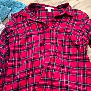 Cold water Creek Size Small half button up plaid